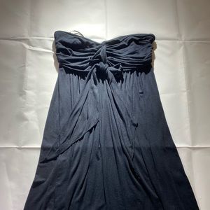 Black strapless dress